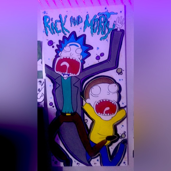 Rick and morty painting